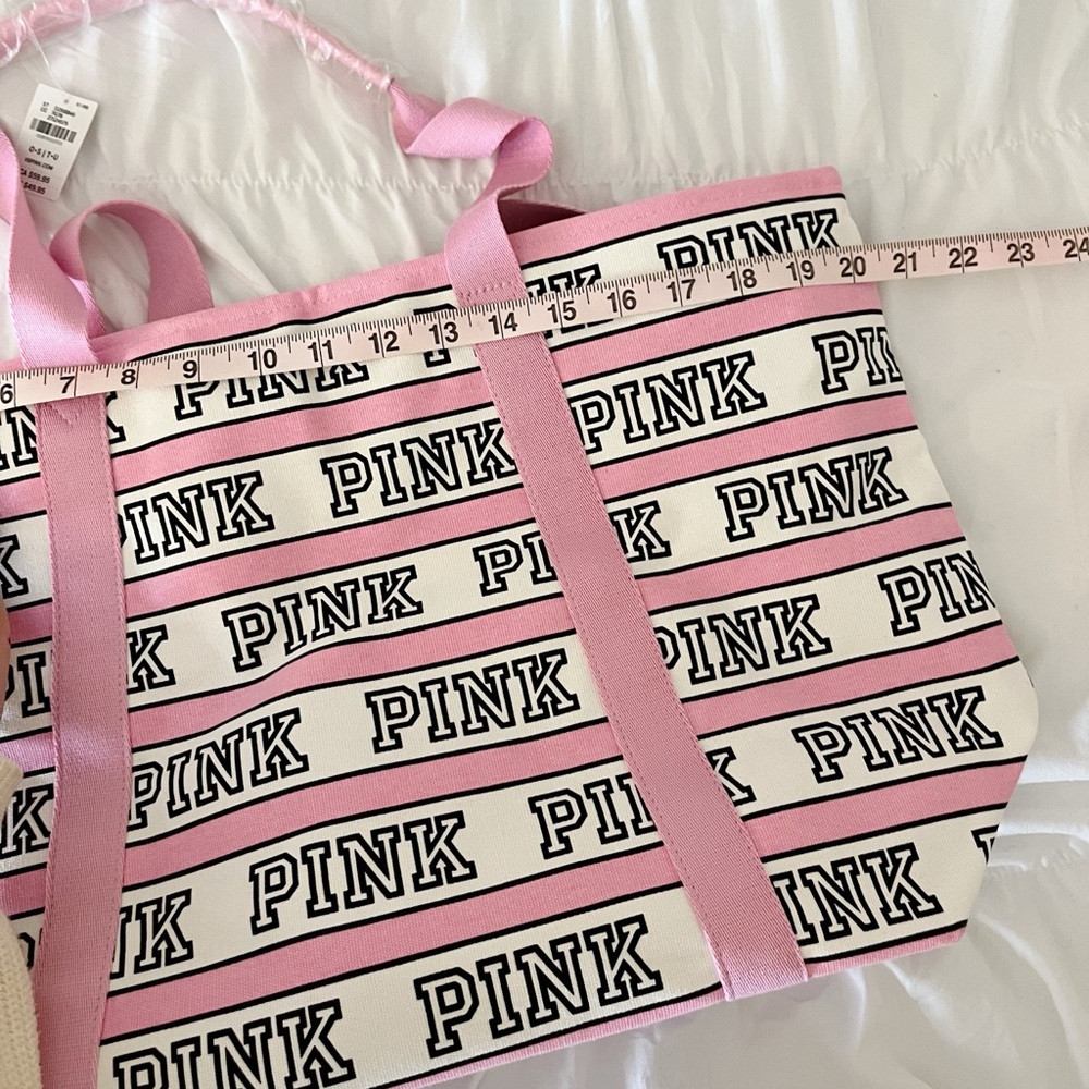 NWT Pink Top Zip Tote Bag - Picture 6 of 8